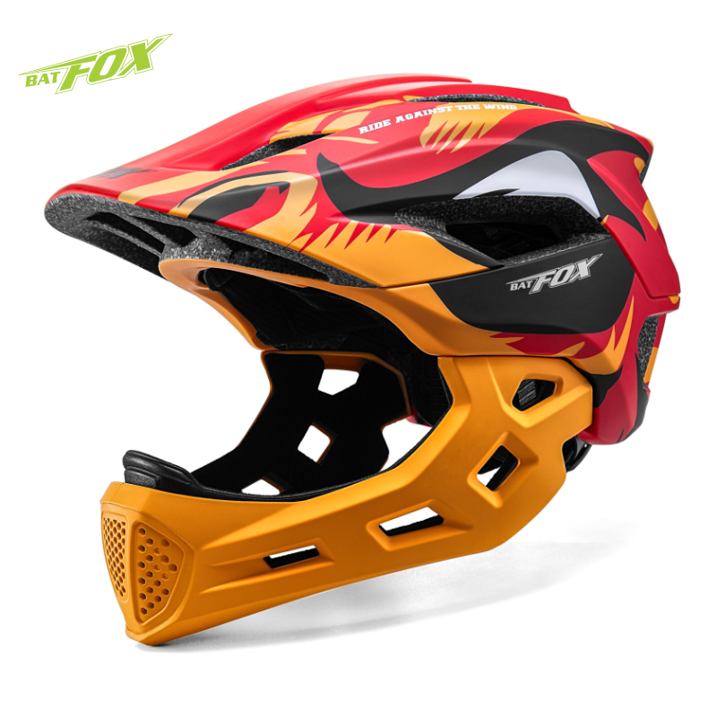 Sports Equipment Stores - BATFOX Kinder Integral-Fahrradhelm Abnehmbarer Fahrradhelm Kinder