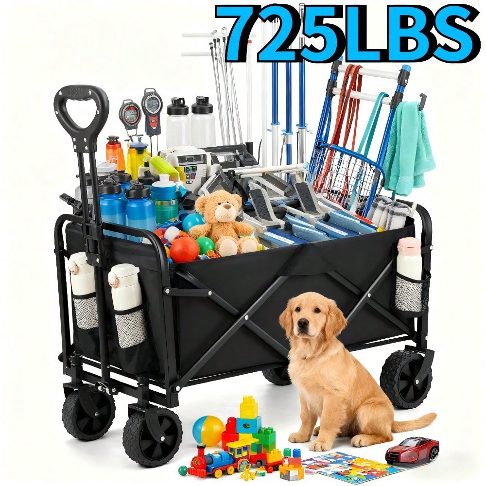 Sports Equipment Trolley - Multifunktionaler praktischer Transportwagen mit robustem Metallrahmen,