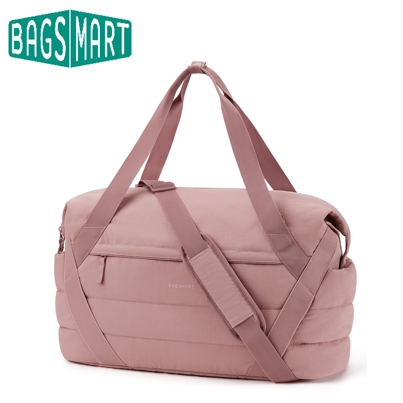 Sports Equipment Trolley - BAGSMART Damen-Sporttasche, Wochenend-Reisetasche mit Trolley-Abdeckung, Seesack