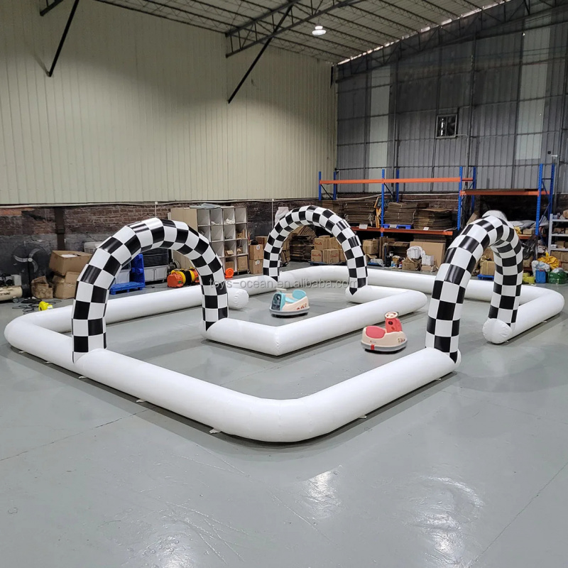 Sports Equipment And Facilities - Maßgefertigte PVC Aufblasbare Bumper-Car-Rennstrecke für Innen-