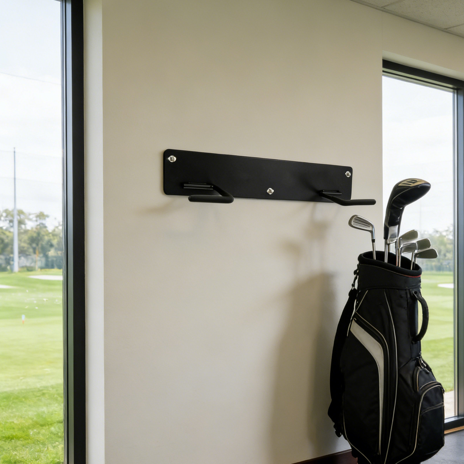 Sports Equipment Garage Organizer - Wandmontierter Golfbag-Aufbewahrungsständer, Garagenorganizer, mit Befestigungsschrauben, platzsparend,