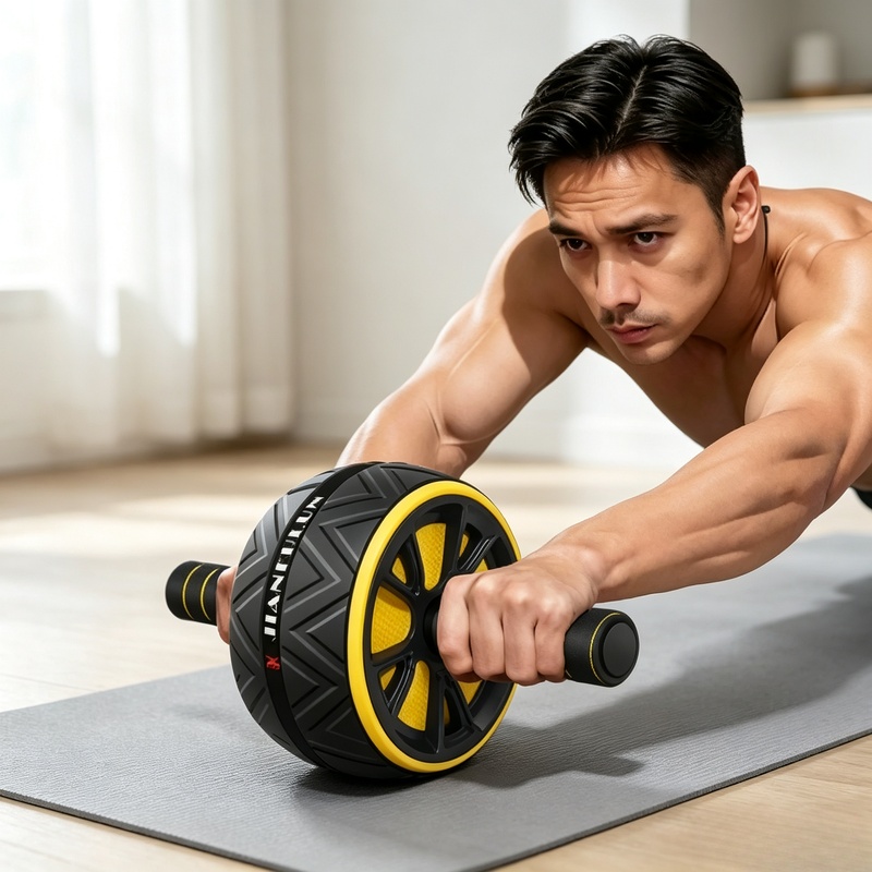 Sports Equipment Near Me - Rutschfestes Ab-Roller-Rad, Langlebiger Bauchmuskeltrainer, Tragbares Fitnessgerät