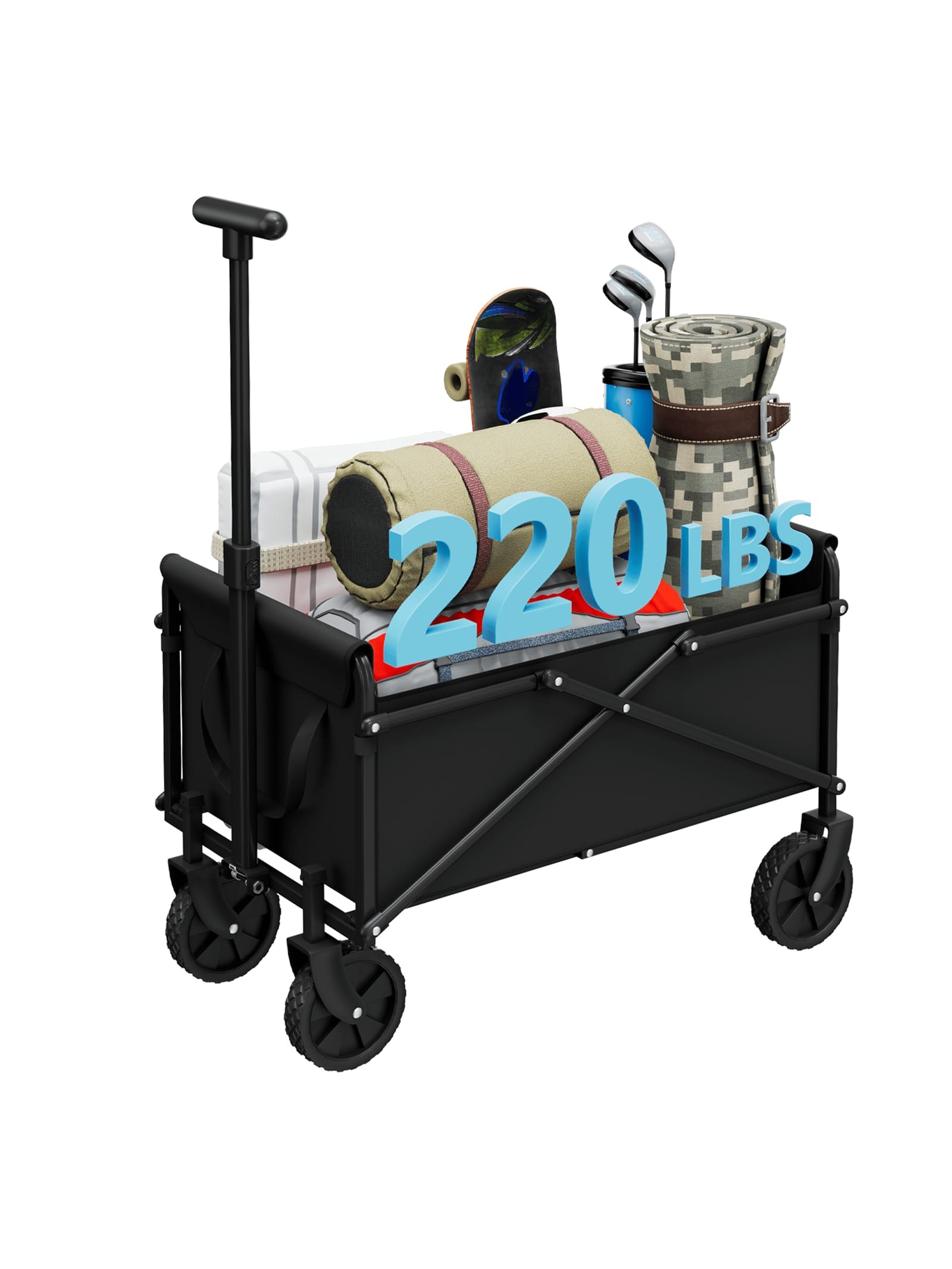 Robuster, faltbarer Transportw – Sports Equipment Trolley Bewertung und Preis