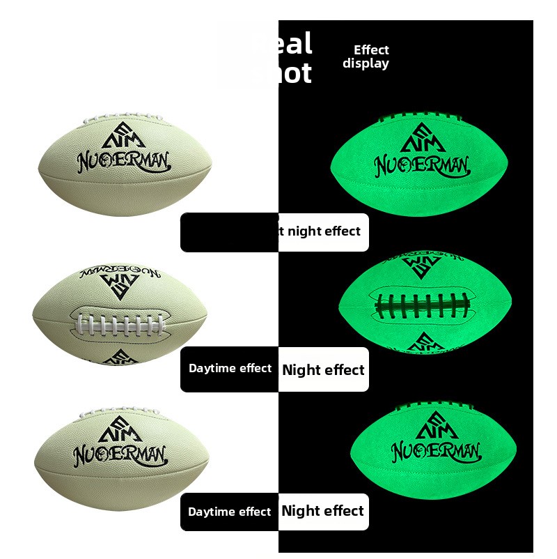 PU-Nachtlicht, Rugby, American – Rugby Training Ball Bewertung und Preis